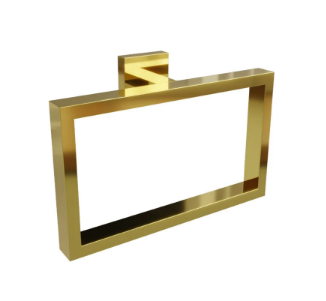 [0000002382324] PORTA-TOALHA ARGOLA ETERNA INOX GOLD BRILHO