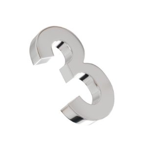 [0000002370220] ALGARISMO "3" IL-CAIXA-10 CM INOX POLIDO