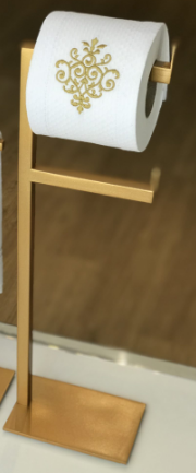 [0000002578277] PORTA-PAPEL DUPLO LINEA INOX GOLD